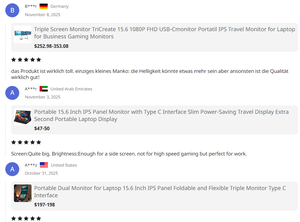 Achats en gros Ordinateur portable Écran d'ordinateur haute luminosité Écran d'ordinateur portable Écran d'extension d'écran Triple écran portable - Product Image 4