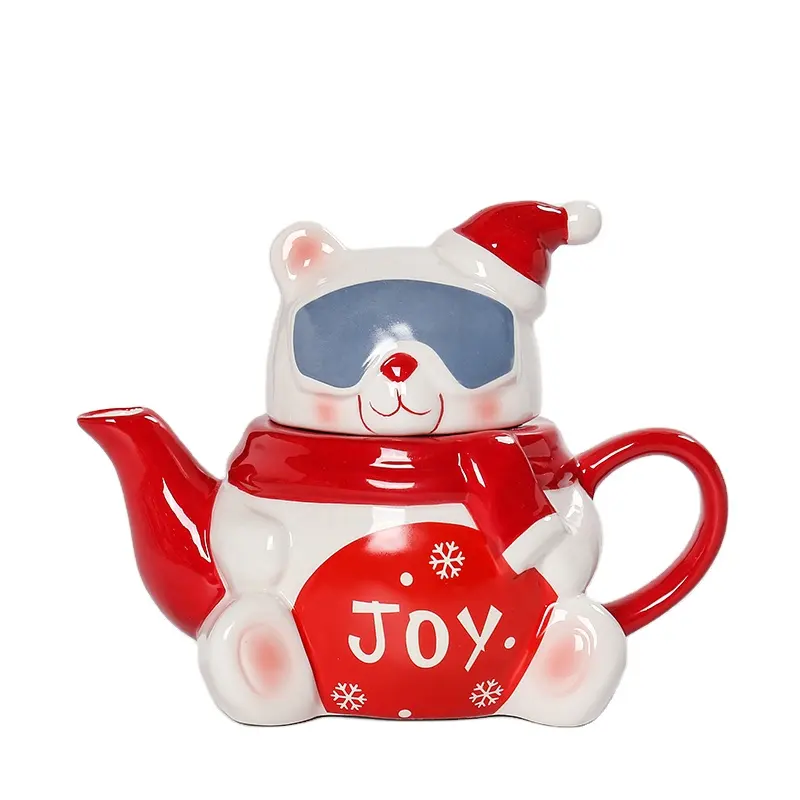 Juegos de tazas de té cuadradas de Navidad personalizadas Juegos de tazas de té baratas Juego de tazas de té coloridas para Navidad