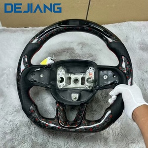 Volant en fibre de carbone forgé amélioré pour voiture Hellcat Charger Grand Durango avec LED - Product Image 1