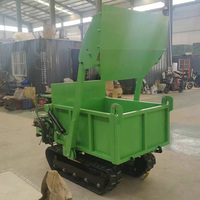 Mini-dumper sur chenilles 1T auto-chargeur, transporteur multifonctionnel, mini-dumper-chargeur portable sur chenilles