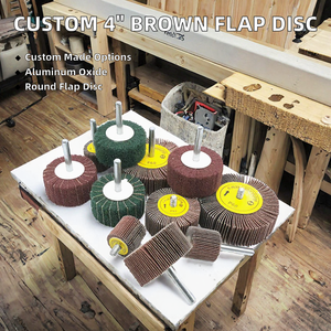 Disco de Lijado Redondo de Óxido de Aluminio de 4 Pulgadas Personalizado, Disco Abrasivo de Corindón Marrón para Metal y Madera - Product Image 2