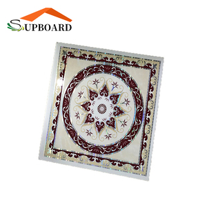 Panneau de plafond de bande de <span class=keywords><strong>PVC</strong></span> en plastique extensible de toit de fausses tuiles suspendues décoratives imbriquées imperméab - Product Image 3