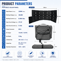 Panneau solaire pliable haute efficacité 330W, chargeur solaire léger et portable pour l'extérieur et les situations d'urgence