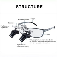 Electricity-Powered 4X 5X 6X Headband Magnifier Ergo Loupe with Polycarbonate Lens