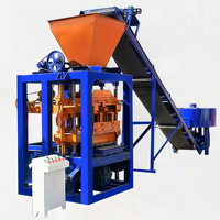 Machine à fabriquer des blocs de pavés en béton semi-automatique QTJ4-24, blocs creux, solides, en ciment, pavés, blocs d'interverrouillage