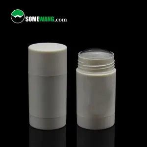 50克塑料管空固体香水除臭容器，带螺帽和丝网印刷，用于化妆品