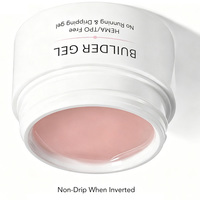 Crème de construction pour extension d'ongles Builder Nail, gel rose non coulant en position inversée, sans HEMA ni TPO, auto-nivelant UV LED, fourniture d'usine