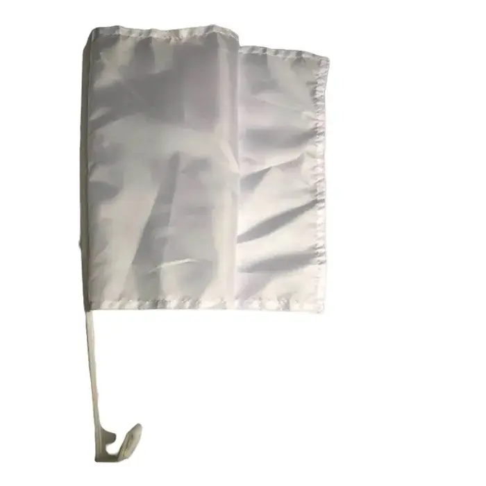 Groothandel Blanco Sublimatie Gepersonaliseerde Logo Witte Autoruit Vlag Met Paal 12*18 "30*45Cm +/-1Cm