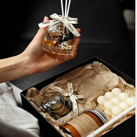 Bougie parfumée d'aromathérapie sans flamme, longue durée, en pot, aux huiles essentielles, élégante, pour l'intérieur, coffret cadeau pour demoiselle d'honneur