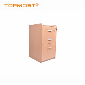 Topmost File <b>Cabinet</b> 3 Drawer <b>Lockable</b> Standing Office Organizer Caramel Color Rectangle Bedroom <b>Storage</b> <b>Cabinet</b> - Product Image 1