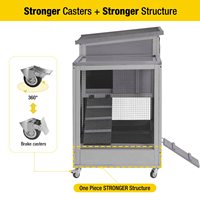 Chilochilo Rabbit Hutch Cage de lapin d'intérieur avec maison de lapin extérieure avec deux plateaux plus profonds sans fuite