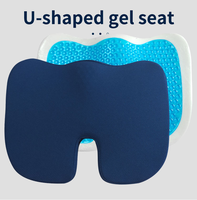 Coussin de siège orthopédique en gel rafraîchissant en mousse à mémoire de forme 100 % en forme de U pour chaise de bureau, voiture, soulagement de la pression sur le coccyx et la sciatique