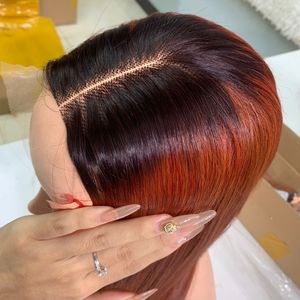 Peluca larga Marrón Ombre Cabello humano Virgen Remy Precio barato en extensión de cabello Super Doble dibujado 8 ''-40'' Sedoso de Fac vietnamita - Product Image 2