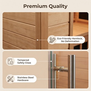 Sauna Sec Commercial pour 2 Personnes avec Lumières Électriques, Thérapie par Infrarouge Lointain à Faible EMF, <span class=keywords><strong>en</strong></span> <span class=keywords><strong>Bois</strong></span> Massif, et Espace <span class=keywords><strong>de</strong></span> Détente - Product Image 5