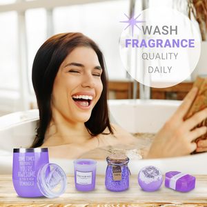 Mamá Esposa Hermana Novia Lujo Lavanda Spa Cuidado personal Cesta de regalo Set Navidad San Valentín Madres - Product Image 6