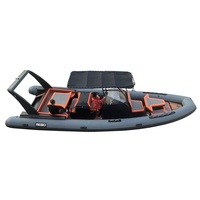 Bateau de patrouille en aluminium gonflable de luxe Orca/Hypalon RIB 860 28,7 pieds