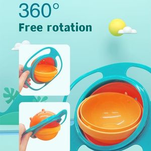 ชามทรงยูเอฟโอ หมุนได้ 360 องศา ไม่หก สำหรับเด็กทารก เด็กเล็ก ชามไจโรสุดสนุก - Product Image 3