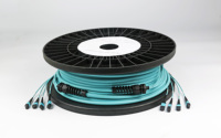 Câble optique FTTH multimode OM3 OM4 de haute qualité 8-48 cœurs, connecteurs MTP mâle et femelle, jumpers fibre optique LC vers MPO