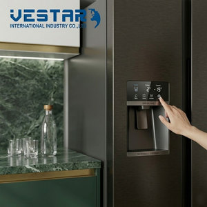 Réfrigérateur commercial à portes françaises avec distributeur de glace, en acier inoxydable, sans givre, pour usage familial, 500L, OEM disponible - Product Image 2