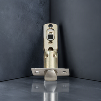 Serrure électronique universelle à clé standard américaine, loquet réglable 60-70 mm, zincé, pour intimité/passage, s'adapte aux trous de porte universels