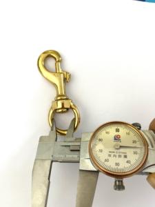 Ganci a scatto con bullone girevole in ottone massiccio 3/4 clip con occhio singolo con supporto portachiavi collare per cani bandiera guinzaglio per animali in pianura - Product Image 5