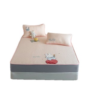 Ensemble de tapis en soie glacée Hongchang 1,2 m 1,5 m 1,8 m, literie rafraîchissante d'été pour enfants, style dessin animé - Product Image 2