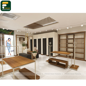 Custom Boutique Clothing Display Rack Garment Cabinet <b>Wall</b> Shelf Cashwrap Counter <b>Lighting</b> <b>Mirror</b> Fixture - Product Image 3