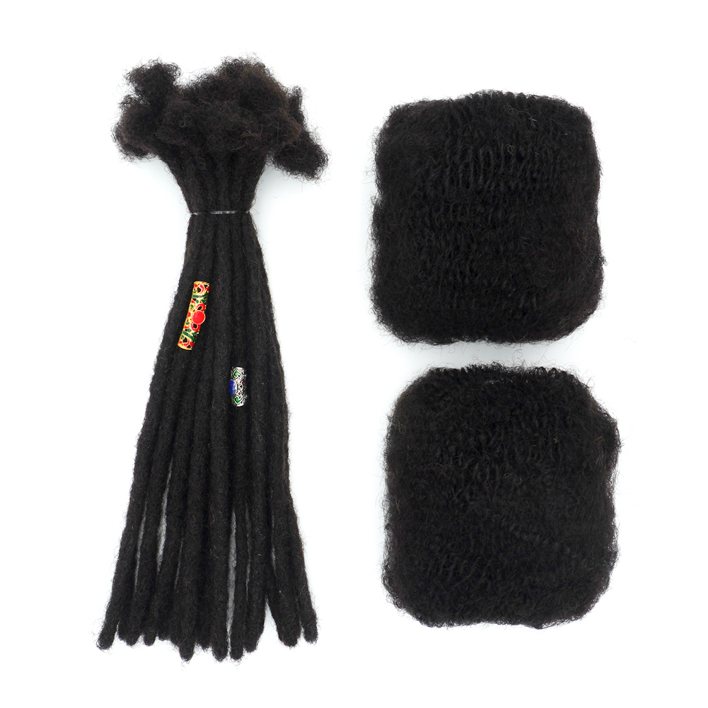 Good Quality Brazilian Straight Afro Kinky Curly Natural Color Dreadlocks Hair for Black Men Braiding Detail Section 4