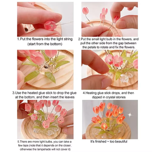 Mini lámpara <span class=keywords><strong>de</strong></span> bola <span class=keywords><strong>de</strong></span> <span class=keywords><strong>cristal</strong></span> LED hecha a mano, 15 Uds., luz nocturna <span class=keywords><strong>de</strong></span> tulipán, funciona con pilas <span class=keywords><strong>para</strong></span> decoración <span class=keywords><strong>de</strong></span> dormitorio, tulipán decorativo <span class=keywords><strong>para</strong></span> el hogar DIY - Product Image 6