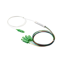 Prix d'usine MINI PLC Type Répartiteur de Fibre Optique 1:8 Mini Tube en Acier 1x8 Voies Connecteur SC UPC PC Équipement Optimal