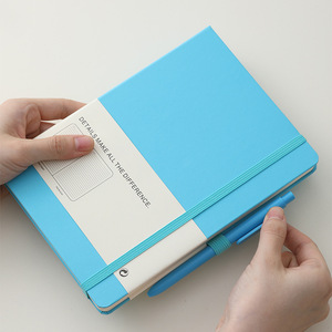 Biểu tượng tùy chỉnh A5 A6 PU cứng Bìa máy tính xách tay chủ Bút Đàn hồi ban nhạc cuộc họp PHÚT Nhật Ký khuyến mãi doanh nghiệp tùy biến - Product Image 4