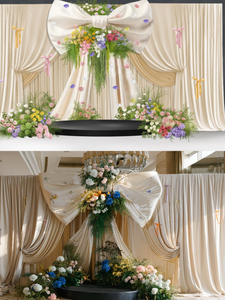 <span class=keywords><strong>Rideau</strong></span> <span class=keywords><strong>de</strong></span> fond en tissu <span class=keywords><strong>de</strong></span> soie <span class=keywords><strong>de</strong></span> lait décoratif pliable élastique moderne pour les mariages Décorations <span class=keywords><strong>de</strong></span> mariage modernes - Product Image 3