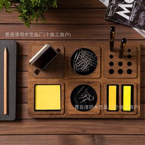 Wooden <b>Desk</b> Storage Rack 29x20cm Office Organizer Tray For Phone Pen Stationery Desktop Accessory - Product Image 1