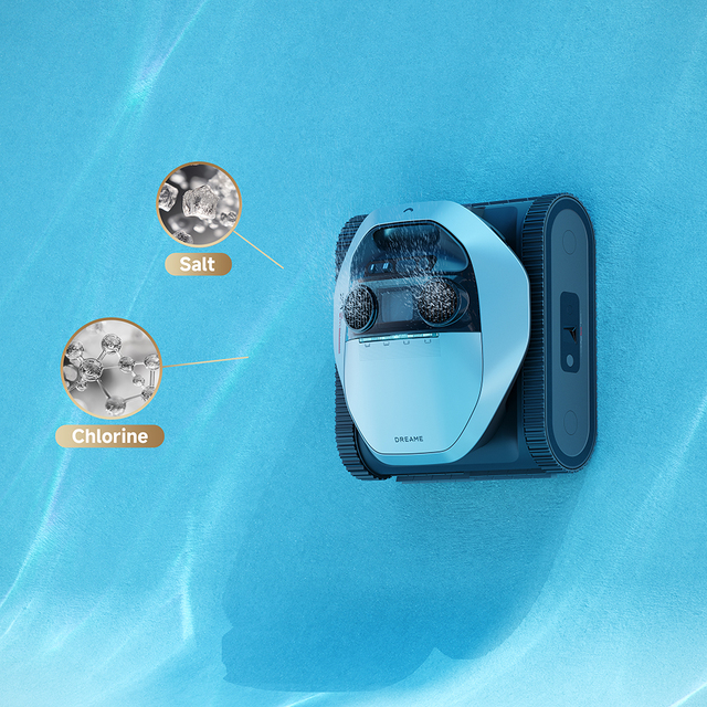 AI Powered Automatic Cordless Robotic Pool Cleaner Smart Path Planning Wireless Pool Vacuum App Control Eco-Friendly Modern