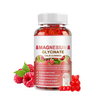 Gummies à croquer au glycinate de magnésium, marque privée OEM, complexe végétalien avec calcium, potassium, vitamine D, B6, L-théanine, L-thréonate