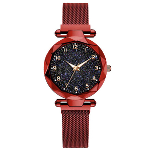 Women <strong>Magnetic</strong> Mesh Watch Starry Dial Quartz Watch Fashion Ladies Wristwatch Luxury Style Bracelet Watch - Product Image 2
