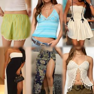 Conjunto de Ropa Casual de Verano para Mujer con Pantalones Anchos, Tops Cortos y Minifaldas, Estilos Variados, Talla Única, Poliéster/Algodón para Adultos - Product Image 4