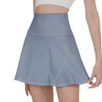 Jupe de sport plissée pleine longueur pour femme, taille très haute, en nylon et élasthanne respirant, idéale pour le tennis, la danse, la course, le fitness et le yoga