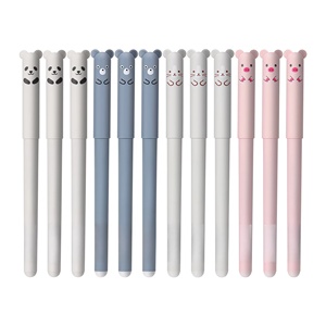 Stylo Gel Effaçable Personnalisé en Plastique 0,38 mm, Motif Animal Mignon Kawaii, Encre Bleue et Noire, Écriture Fluide pour Étudiants et Enfants, Idéal comme Cadeau - Product Image 1