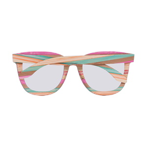 Nuevas Gafas Ecológicas de Madera de Bambú con Montura Cuadrada y Lentes con Bloqueo de Luz Azul, Color Rojo Vibrante - Product Image 3