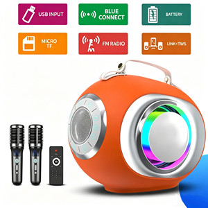 Potente Amplificador Activo USB TF con Batería, Todo <span class=keywords><strong>en</strong></span> Uno, Funciones de <span class=keywords><strong>Karaoke</strong></span> y Fiesta, Micrófono de <span class=keywords><strong>Karaoke</strong></span> FM, Altavoz Portátil de 3 Vías - Product Image 5