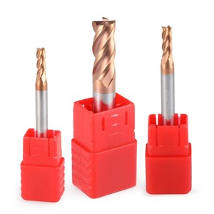 Fraise à 4 lames en acier revêtu de DLC de 4-12 mm 55 °   Acier au tungstène de haute qualité pour commande numérique CNC, acier et bois - Product Image 1