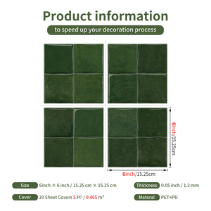 <span class=keywords><strong>Piastrelle</strong></span> <span class=keywords><strong>Adesive</strong></span> Bianche Stile Subway Resistenti al Calore per Cucina, <span class=keywords><strong>Bagno</strong></span> e Pareti - Product Image 5