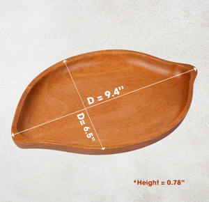 จา<span class=keywords><strong>น</strong></span><span class=keywords><strong>ไม้</strong></span>รูปใบไม้คุณภาพสูง คลาสสิก ทำความสะอาดง่าย <span class=keywords><strong>น</strong></span>้ำหนักเบา สำหรับใส่อาหารว่าง ของหวา<span class=keywords><strong>น</strong></span> - Product Image 2