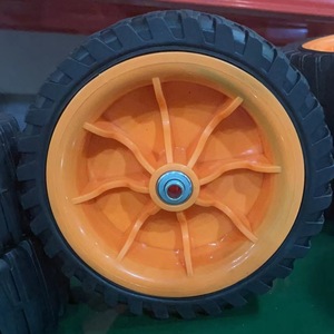 Ruedas de PVC de 8 Pulgadas para Carretilla, con Rodamientos de Bolas, Duraderas, para Exteriores, Tipo Plano, Uso Manual, para Trabajo Pesado - Product Image 1