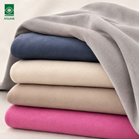 Tissu en suède tissé brossé enduit de PU ultra doux pour housses de coussin de voiture, léger, décoration intérieure, uni, double face