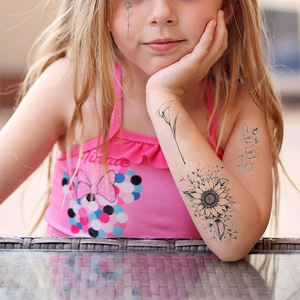 Autocollants de <span class=keywords><strong>tatouage</strong></span> temporaires à transfert d'eau - Matériel papier, couleurs blanc/crème/ivoire pour le corps, le visage, le bras, fournitures de fête - Product Image 3