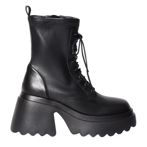 Bottes plateforme extensibles imperméables noires 8,5 cm Bottes de combat d'hiver - Product Image 1