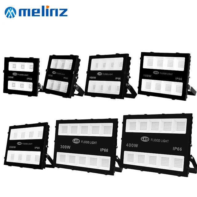 MELINZ Adjustable Angle IP66 CE Aluminum LED Floodlight 30 50 100 150 200 300 400 W Flood Lamp