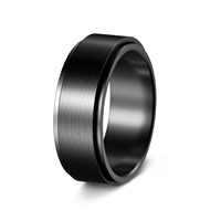 Großhandel Fabrik Mode 8mm Mattschwarzer Wolframcarbid-Ring für Herren Damen Hochzeit Verlobungsband Langlebiger Unisex-Schmuck